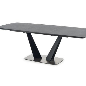 Фото4.Розкладний стіл FANGOR 160 (220) x90 Halmar темно-сірий